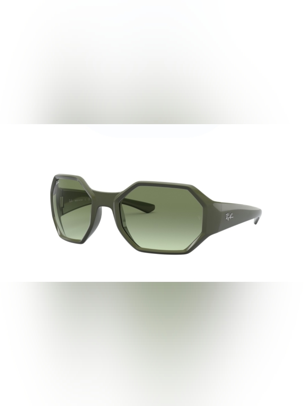 Ray-Ban Women's Olive Green Octagonal Sunglasses Model RB 4337 6489/8E